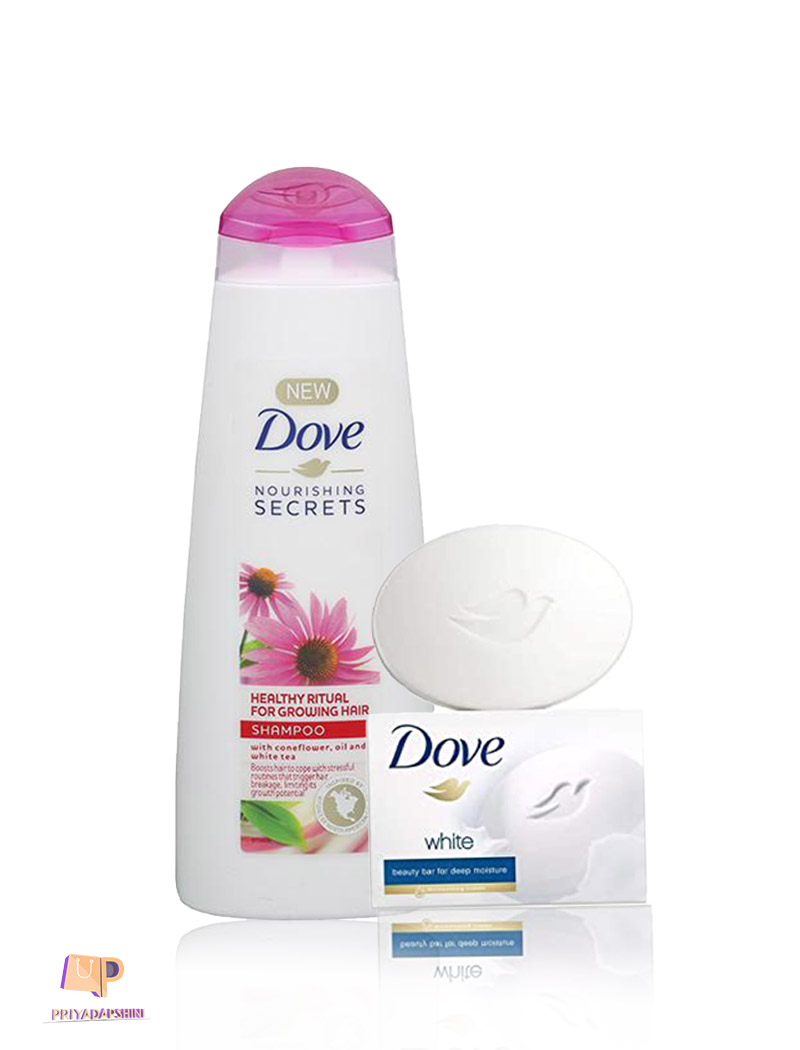 Dove Healthy Ritual For Growing Hair Shampoo 340ml With Dove Soap Free 50gm  – Priyadarshini