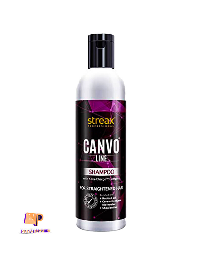 Streax Professional Canvo Line Shampoo For Straightened Hair 250ml –  Priyadarshini