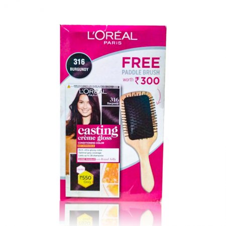 Loreal Paris Casting Creme Gloss Conditioning Hair Color(316 Burgundy)FREE  BRUSH – Priyadarshini