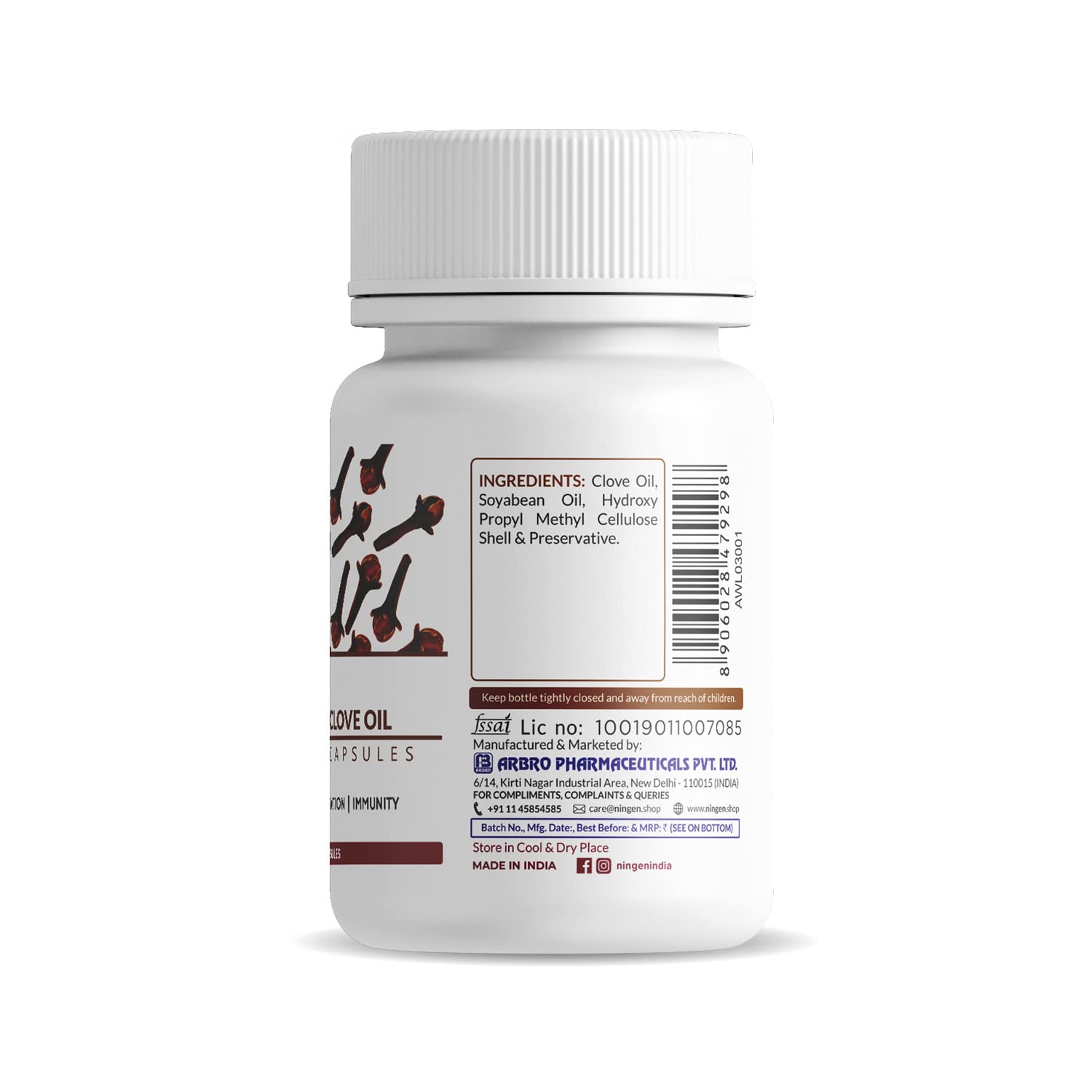 Ningen Clove Oil Capsules 500mg Priyadarshini