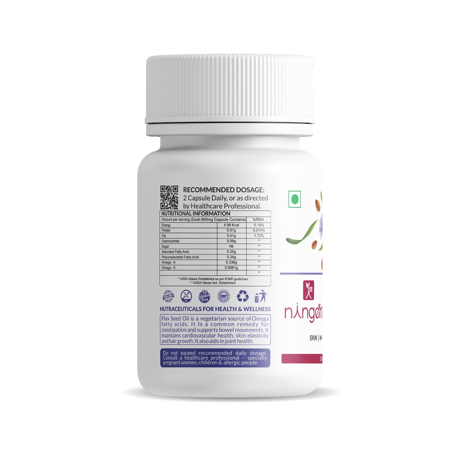 flax seed oil veg omega2